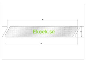 P6 195 28 Förkolnade och borstade staketbrädor av nordisk gran